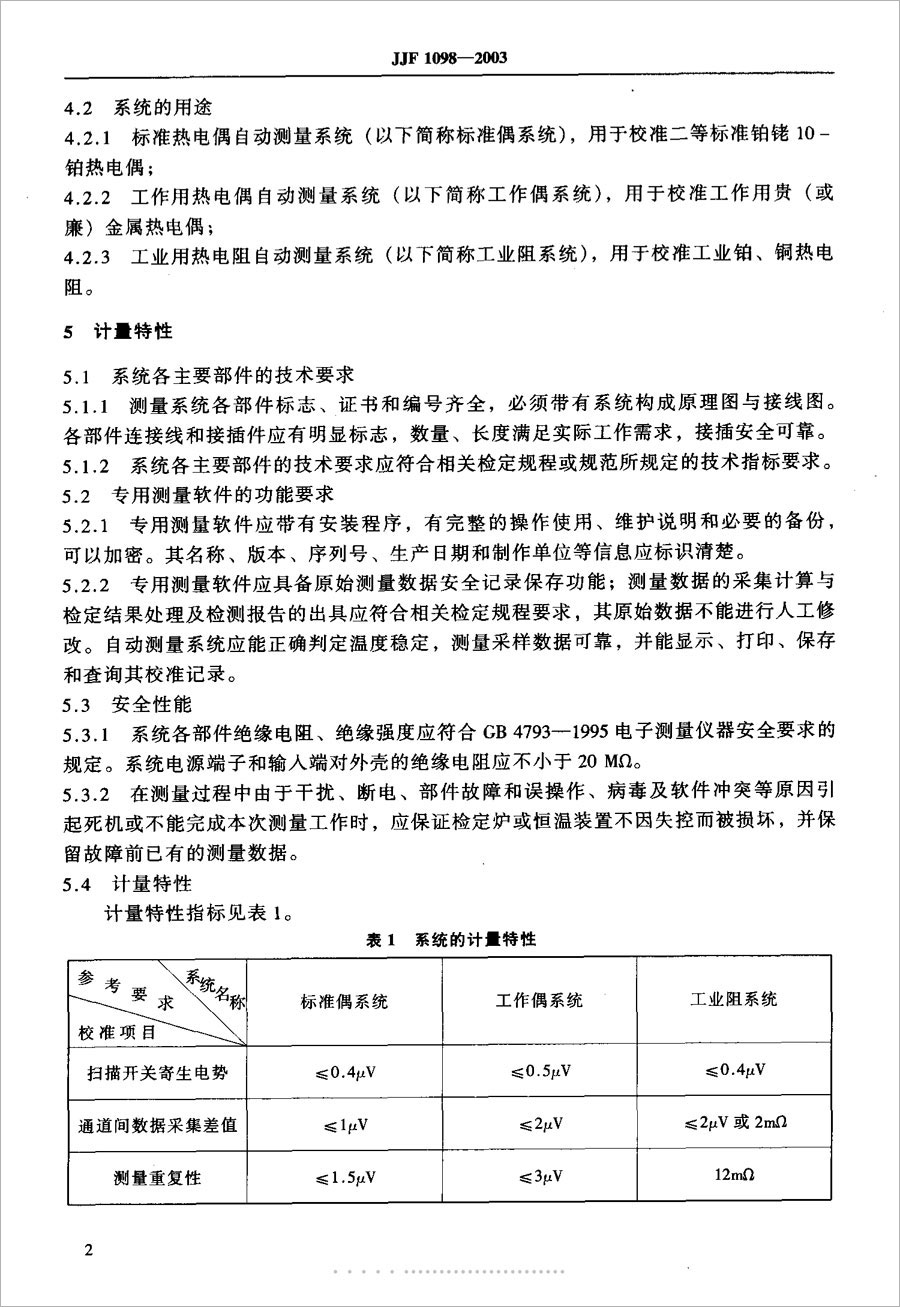 JJF1098-2003熱電偶、熱電阻自動測量系統(tǒng)校準規(guī)范